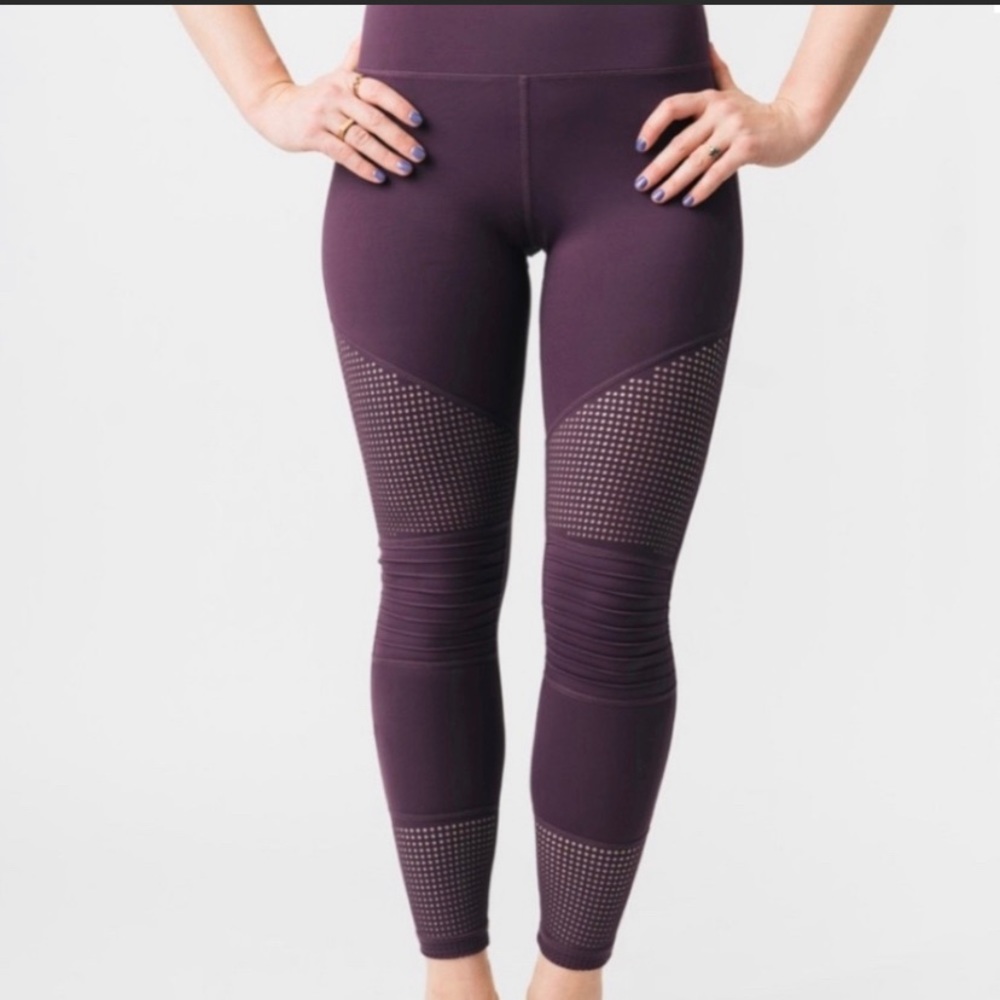 Zyia blackberry moto leggings light n tight